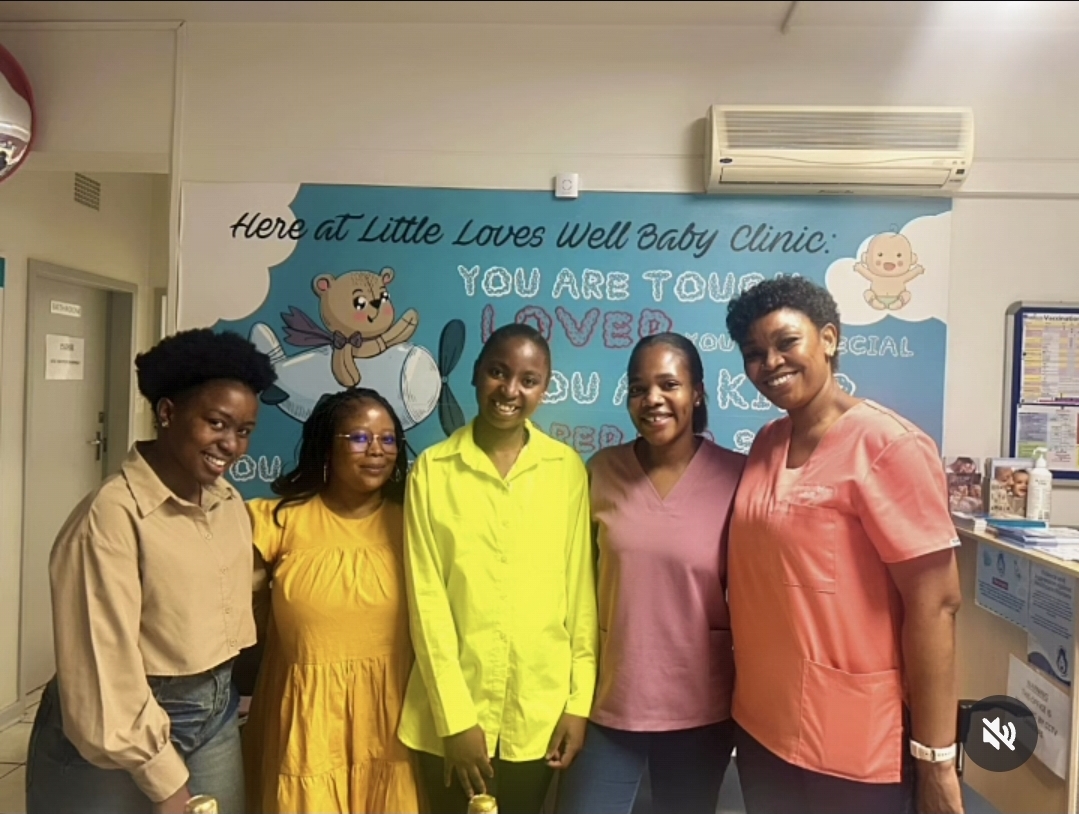 Ikhaya Le Mbeleko team of five caring women at the clinic