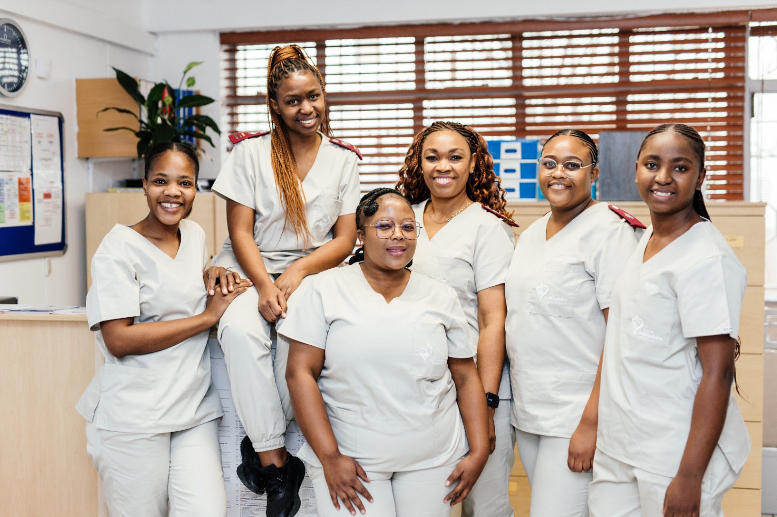 Ikhaya Le Mbeleko team of six caring midwives at the clinic